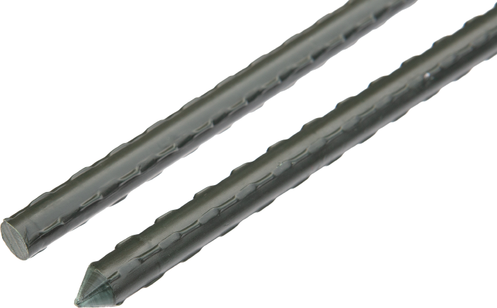 Pflanzenstab grün, mit Schlitzkappe